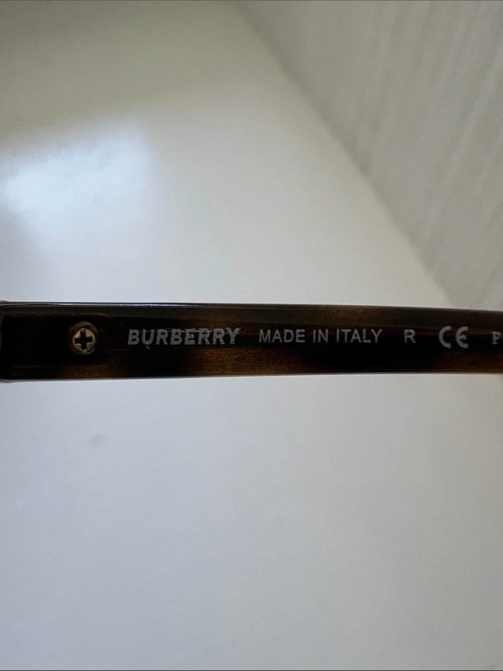 Burberry Gold Frame Sunglasses with Brown Gradient Lenses
